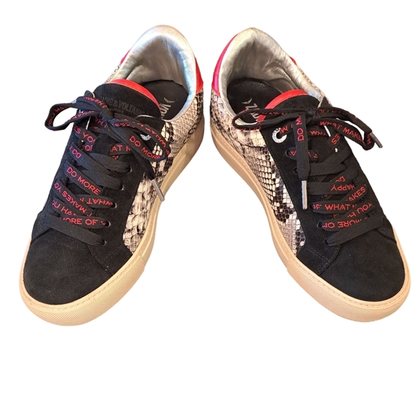 Zadig and Voltaire Womens Wild Snake Embossed Sneakers - Picture 6 of 13